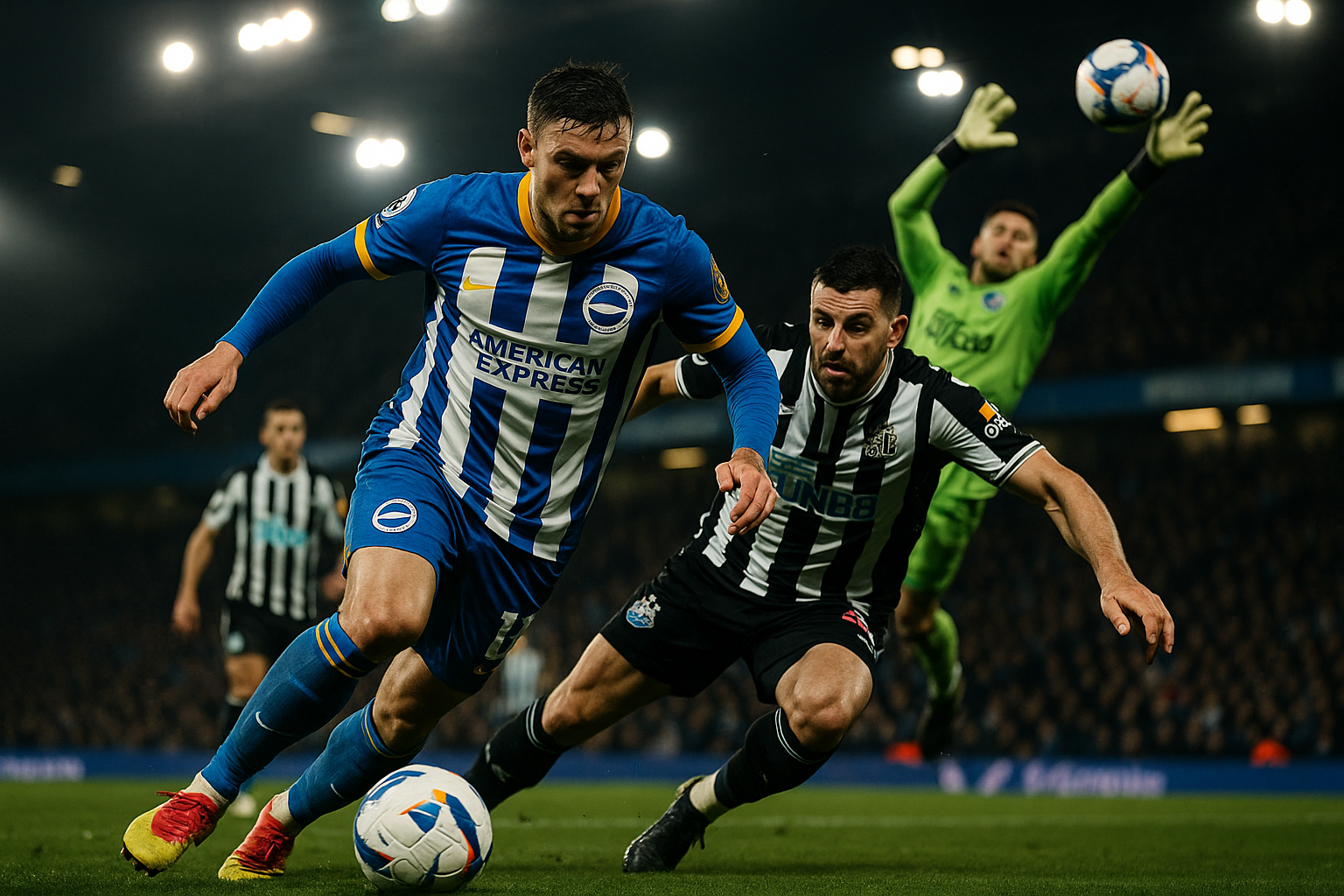 Pertandingan sepak bola Brighton vs Newcastle